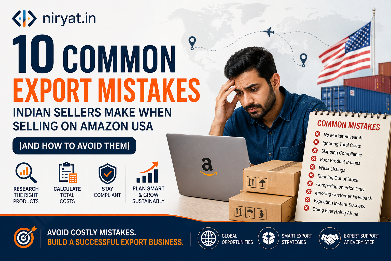 10 Common Export Mistakes Indian Sellers Make When Selling on Amazon USA (And How to Avoid Them)